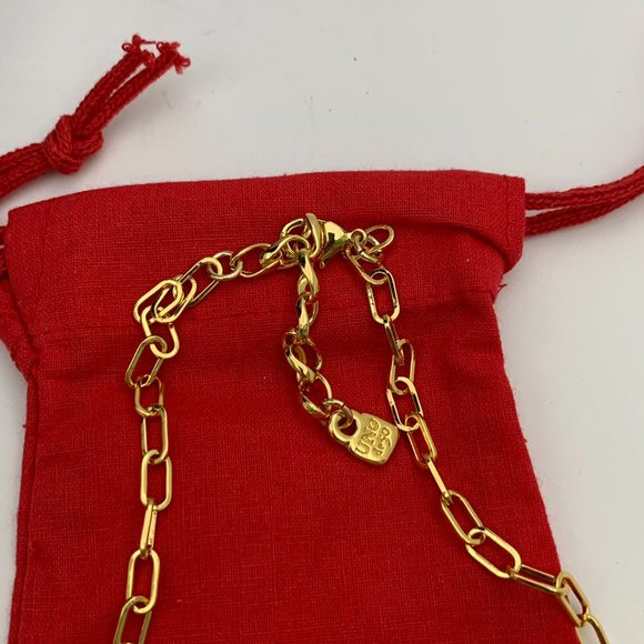 UNO de 50 MAGIC KEY NECKLACE Gold links padlock carabiner clasp - Picture 8 of 9